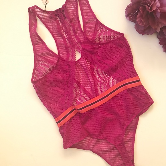 Victoria's Secret beautiful fuchsia teddy bodysuit - Picture 6 of 8
